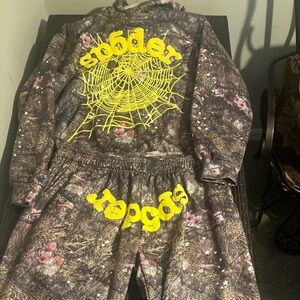 Sp5der Real Tree OG Web Hoodie and Sweatpants Bundle